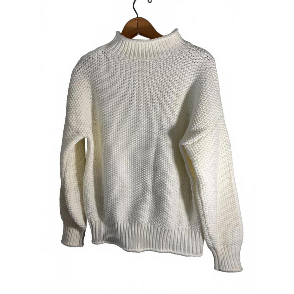 Women's  Cream Knit  Roll Neck Sweater  Large